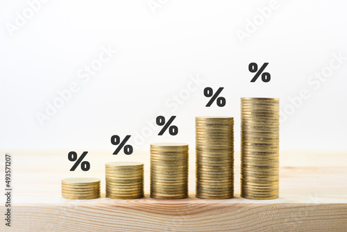 Obraz na plátně financial management with inflation or interest rate