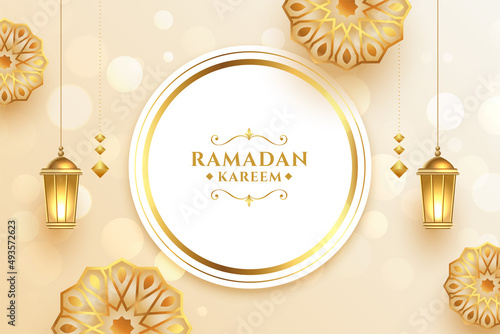 arabesque ramadan kareem decorative beautiful eid festival wishes card