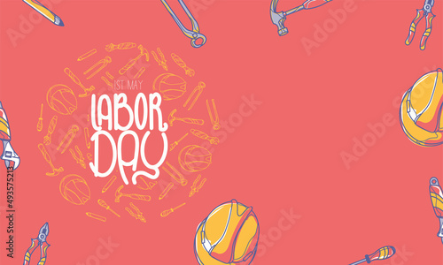 Happy Labor Day banner. Design template. Vector illustration