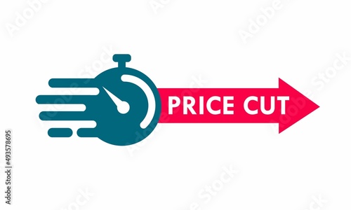 Price cut label for promotion product