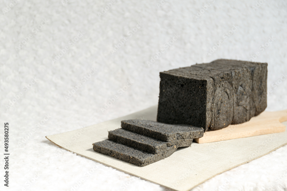 Black toast bread, black toasted on bread slice Black toast bread, black toasted on bread slice