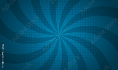 青のサンバースト背景（カーブ）
