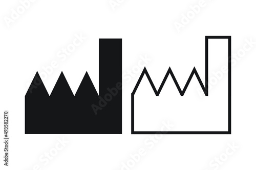 Manufacturer ISO black icon vector illustration on white background