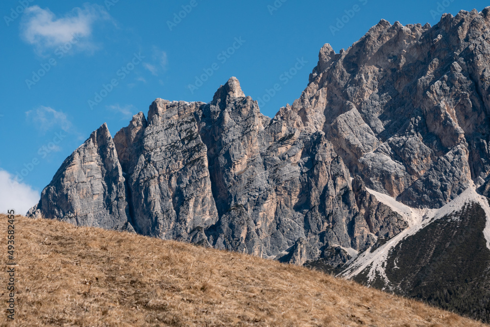 Pomagagnon Mountain in the Dolomites near Cortina d'Ampezzo