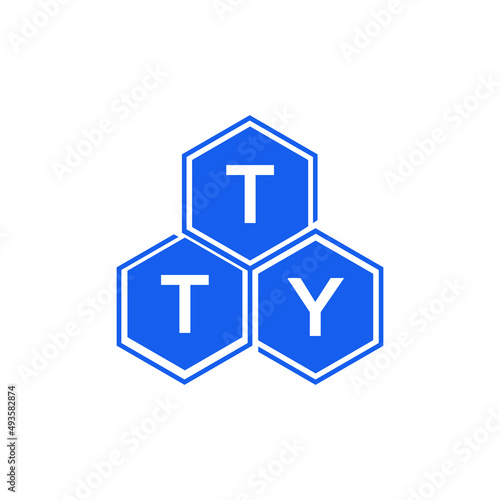 TTY letter logo design on black background. TTY  creative initials letter logo concept. TTY letter design. photo