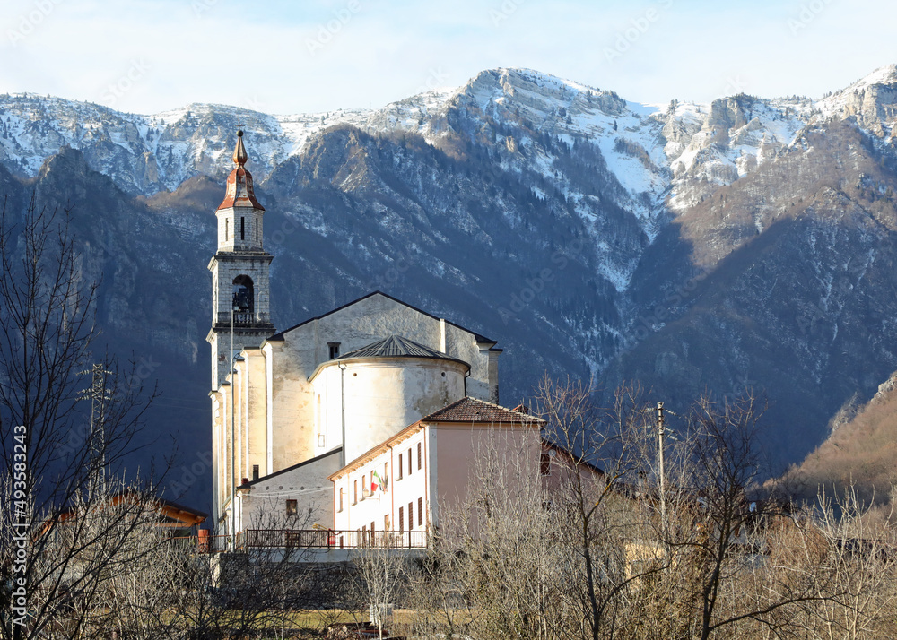 Church of Laghi Town th small city in the Italy