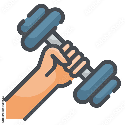 weights line icon