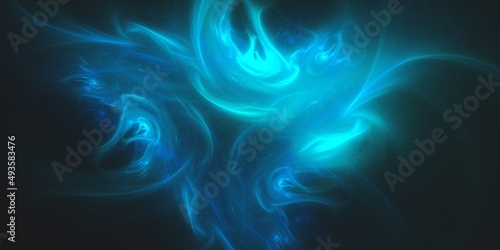 3D rendering abstract multicolor fractal background