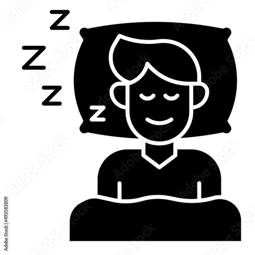 sleeping glyph icon