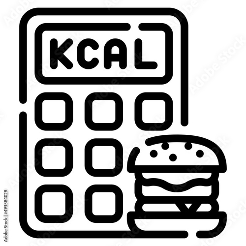 calories line icon