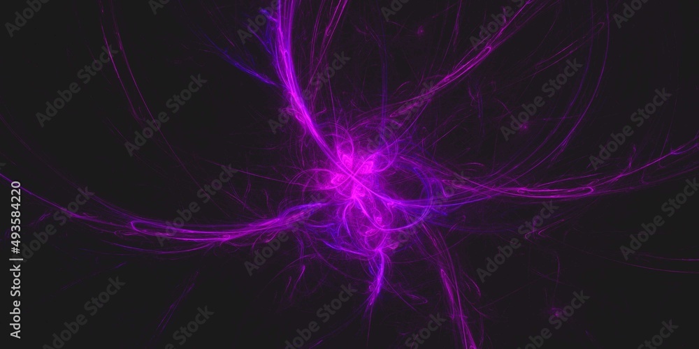 3D rendering abstract multicolor fractal background