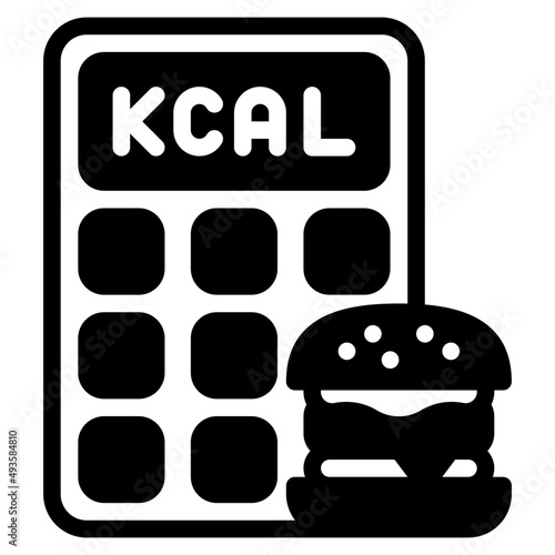 calories glyph icon