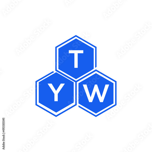 TYW letter logo design on black background. TYW  creative initials letter logo concept. TYW letter design. © Faisal