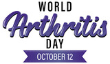 World arthritis day word banner design