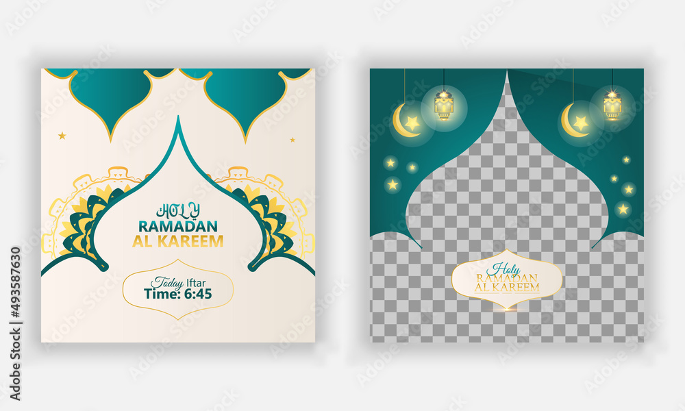 modern creative social media post for Ramadan Kareem. 