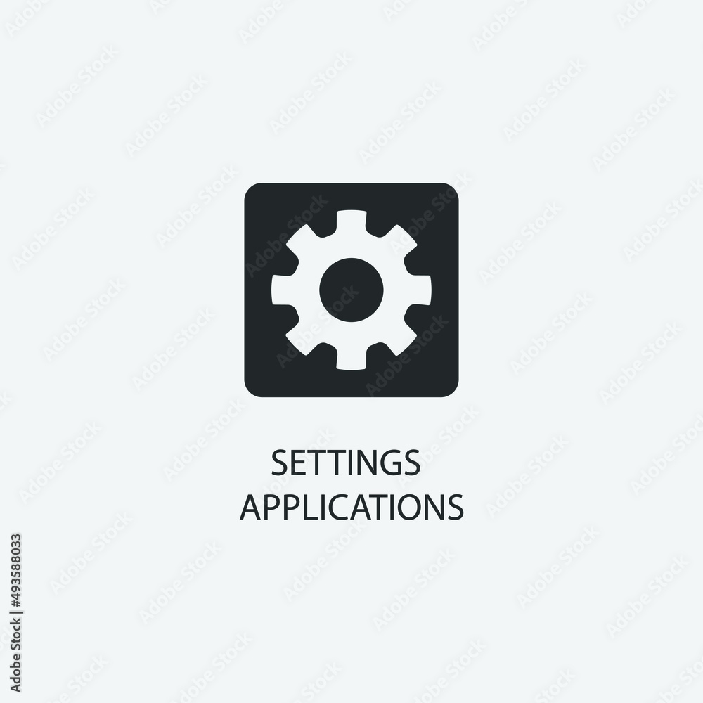 Settings vector icon illustration sign Settings vector icon illustration sign