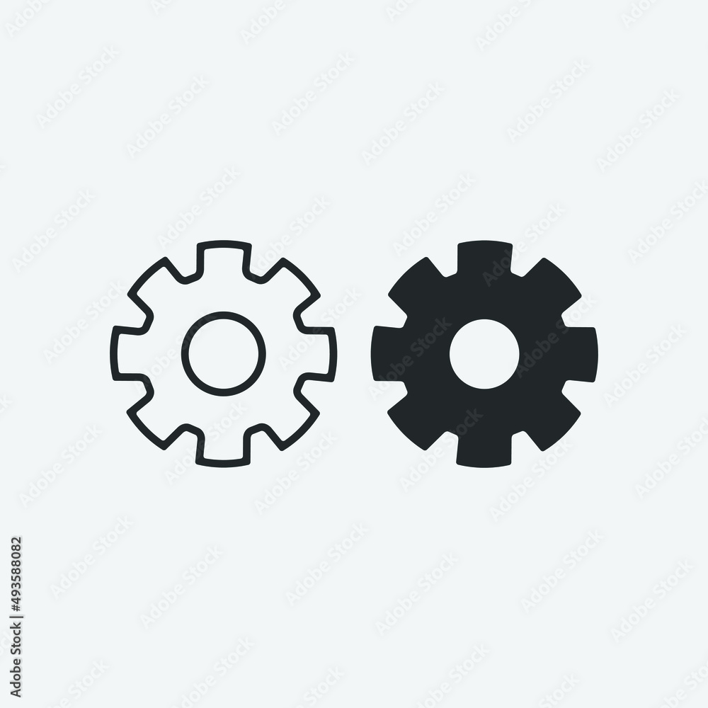 Settings vector icon illustration sign Settings vector icon illustration sign