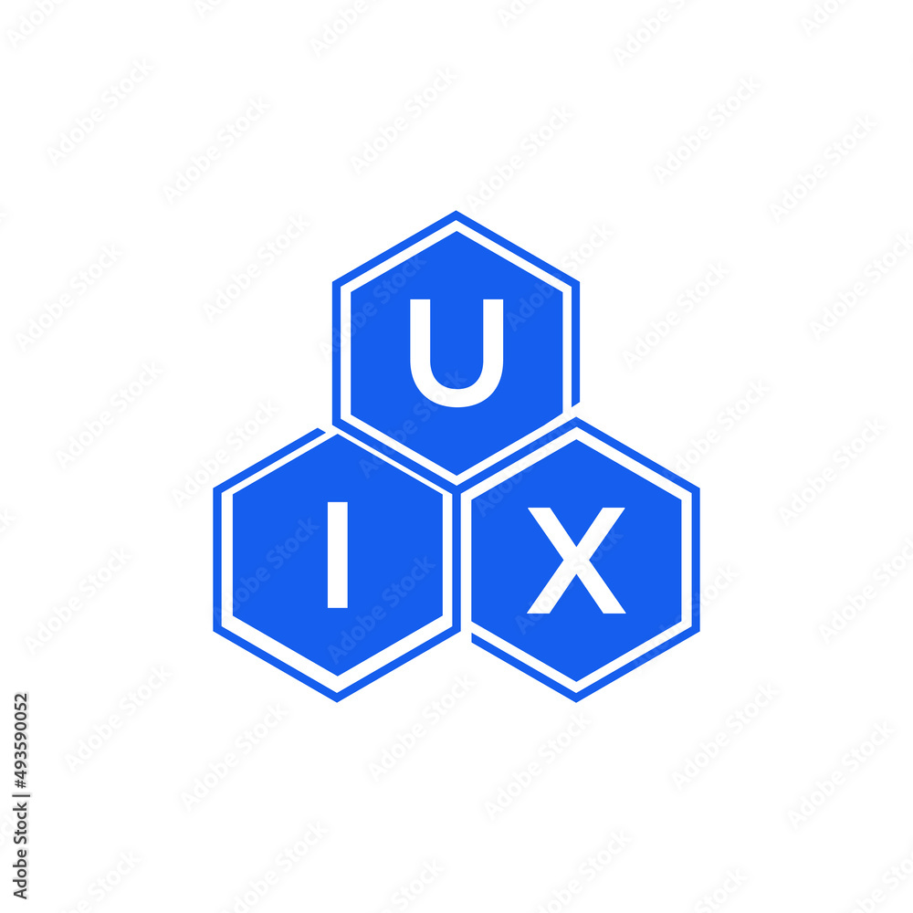 UIX letter logo design on black background. UIX creative initials letter logo concept. UIX letter design. UIX letter logo design on black background. UIX creative initials letter logo concept. UIX letter design.
