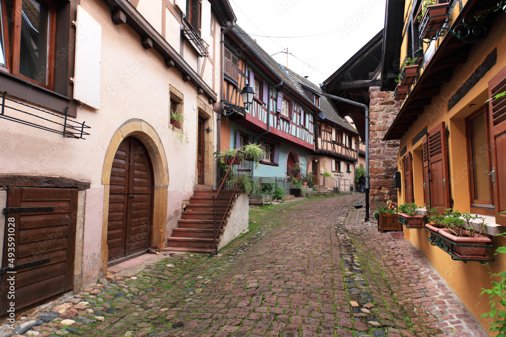 Streets of Eguisheim, Alsace, France