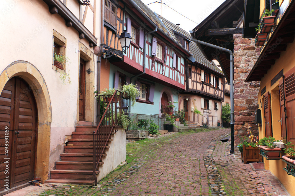 Streets of Eguisheim, Alsace, France