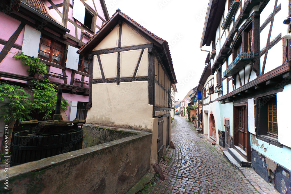 Streets of Eguisheim, Alsace, France