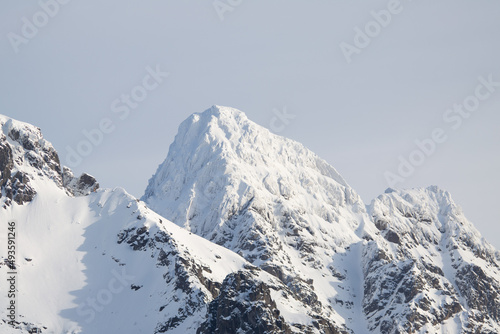 snow covered mountains