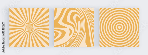 Groovy retro style lines for social media backgrounds
