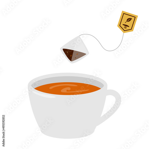 Vector illustration of tea.Vector illustration such as Black tea and rooibos tea.
