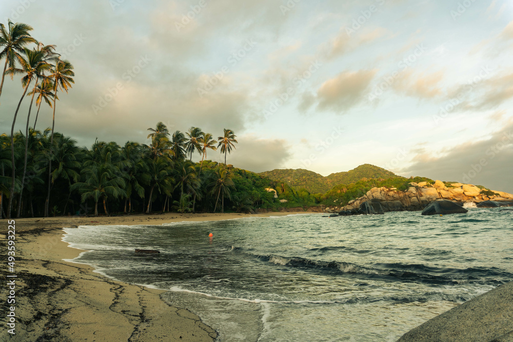 beach at sunrise, Tayrona, Colombia