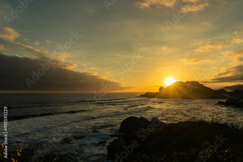 Obraz na płótnie sunrise over the sea, Tayrona, Colombia w salonie