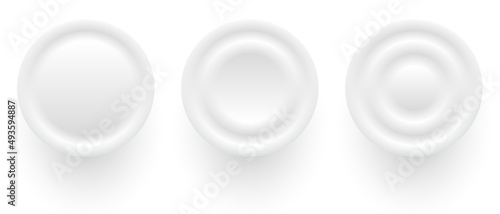 Circle buttons white and gr...
