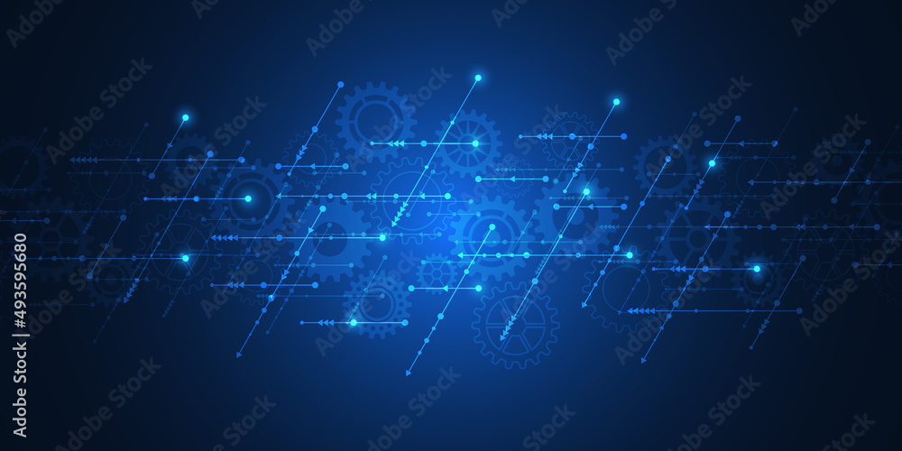 Abstract technology background with arrows and lines. Concepts and ideas for hi-tech digital technology and engineering design Abstract technology background with arrows and lines. Concepts and ideas for hi-tech digital technology and engineering design
