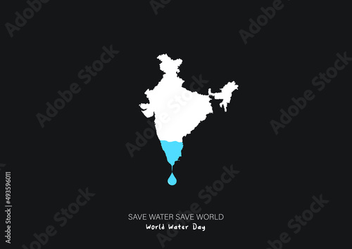 World Forest Day. Environment day concept. vector illustrations. Save Water Save World. water day and Environment day concept. Indian map and water drop. vector illustrations