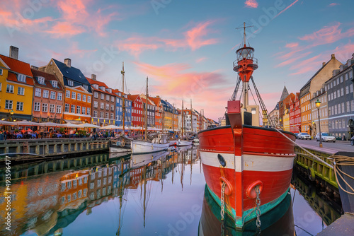 Canvas Print Copenhagen downtown city skyline in Denmark