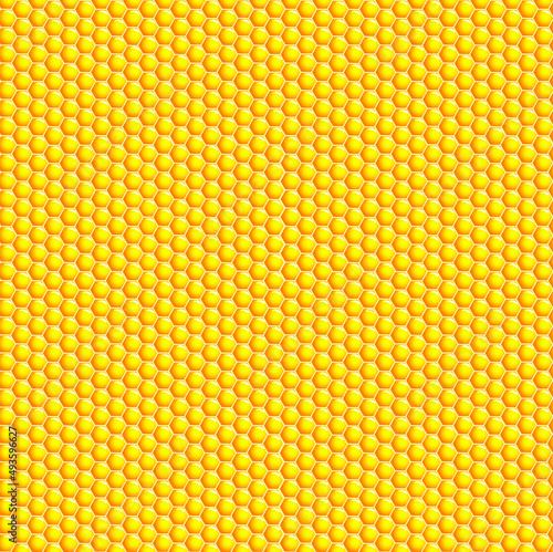 Yellow honeycomb background pattern. Vector format. 
