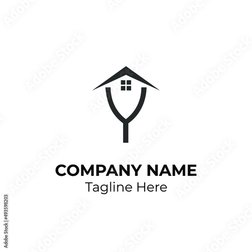 Initial Letter y with Architecture Graphic Logo Design