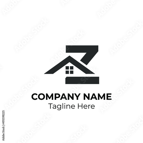 Initial Letter z with Architecture Graphic Logo Design