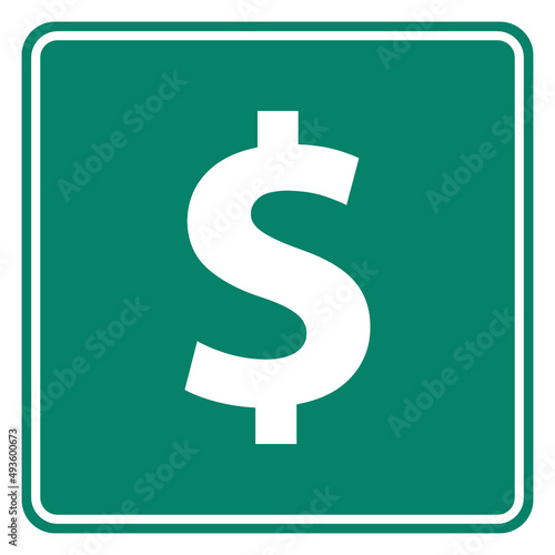 Dollar und Schild