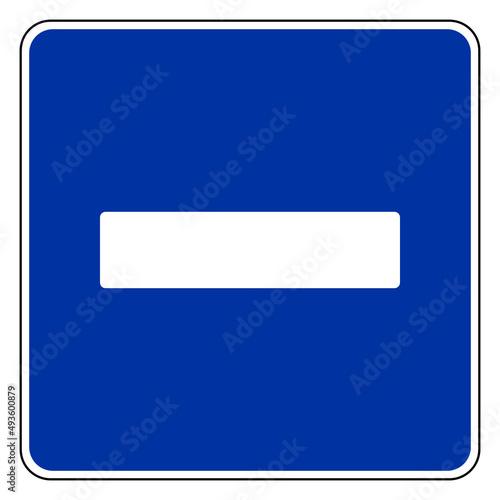 Minus und Schild