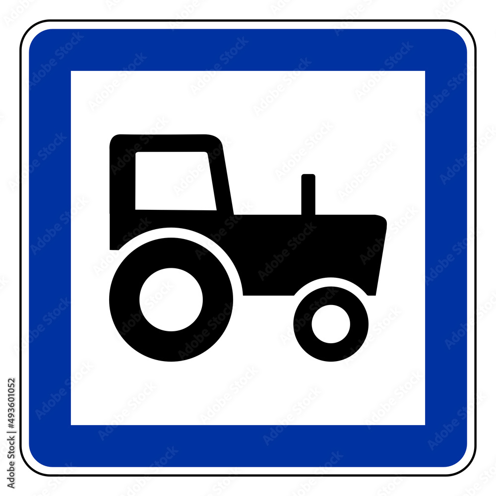 Traktor und Schild Traktor und Schild