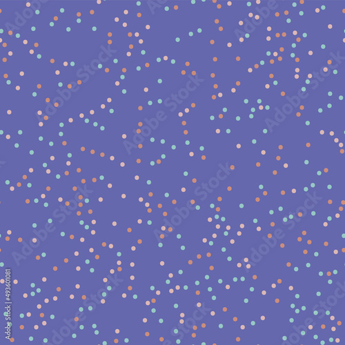 Vector pink green dots violet seamless pattern