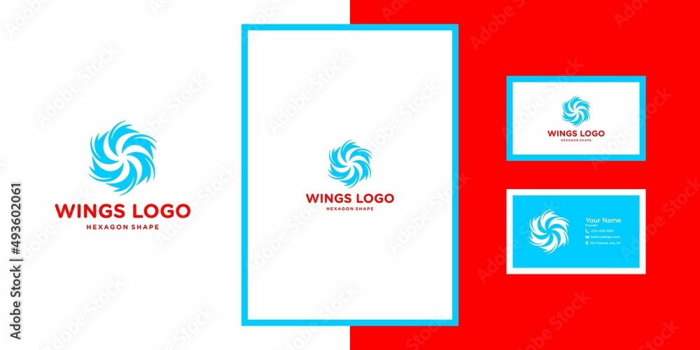 WINGS WAVE ABSTRACT LOGO DESIGN BRAND IDENTITY TEMPLATE WINGS WAVE ABSTRACT LOGO DESIGN BRAND IDENTITY TEMPLATE