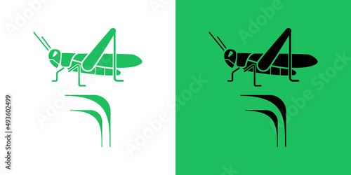 Photos Green locust vector set