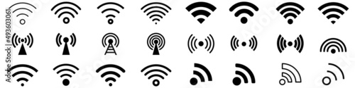 Wi Fi icon vector set. wireless illustration sign collection. signal symbol. photo