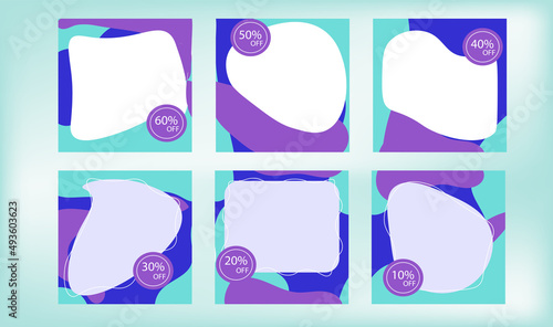 social media template discount anouncement for social media post avertising kit
