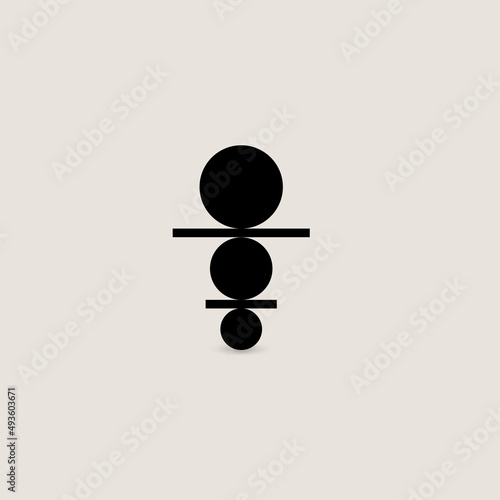 Balance icon, harmony, stability logo