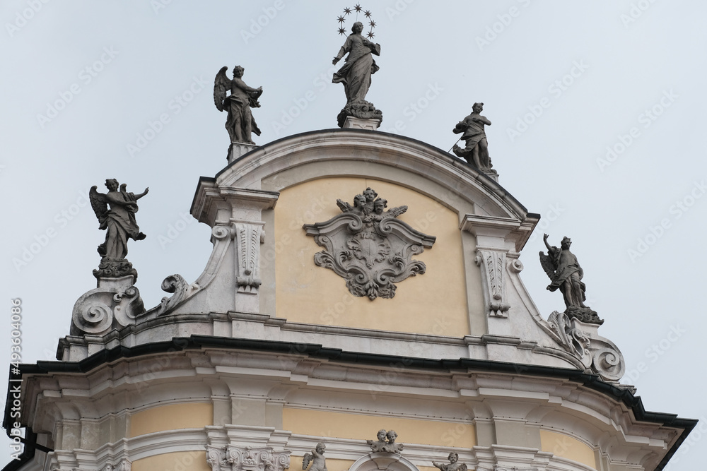 La chiesa di Santa Maria Assunta a Cologno al Serio in provincia di Bergamo, Lombardia, Italia.