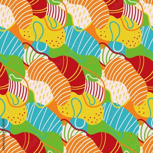 vivid festive abstract modern seamless pattern