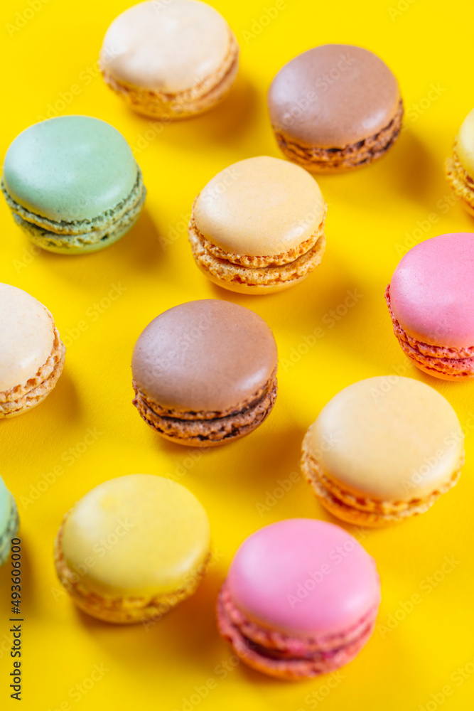 Close-up of macarons cakes of different colors .Culinary and cooking concept. Tasty colorful macaroons. Close-up of macarons cakes of different colors .Culinary and cooking concept. Tasty colorful macaroons.