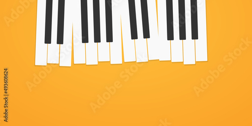 Simple piano keyboard abstract illustration